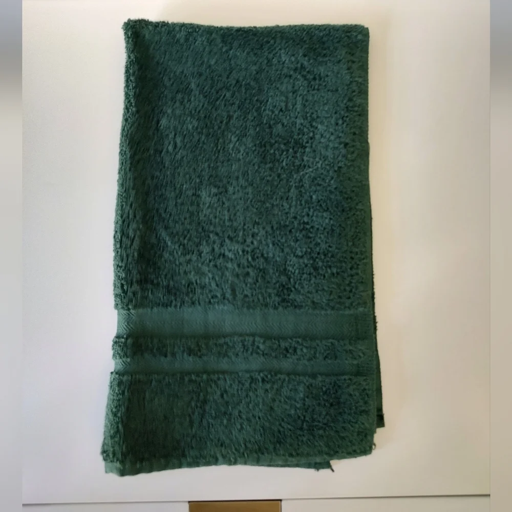 Ralph Lauren Vintage Green Hand Towels Set Of Three Egyptian Cotton NWOT